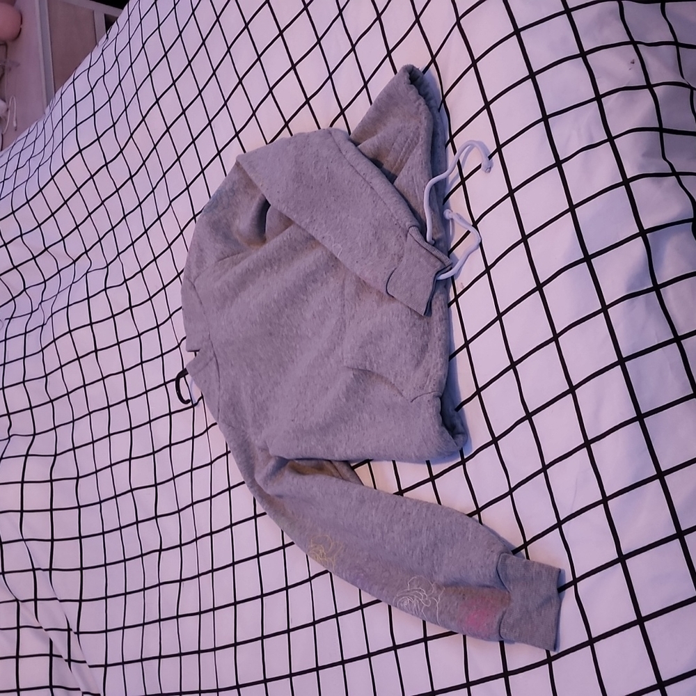 Short grey hoodie